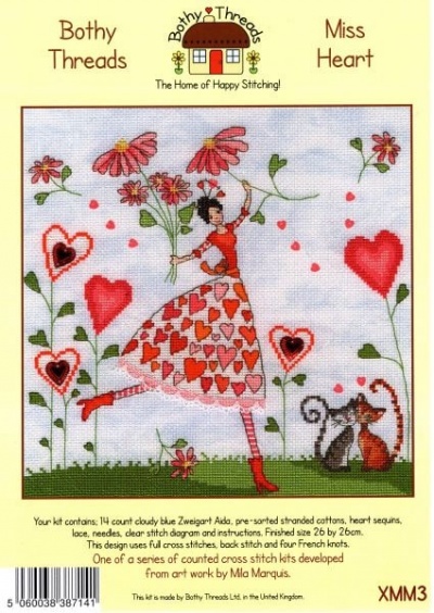 Miss Heart (Counted Cross Stitch Kit)